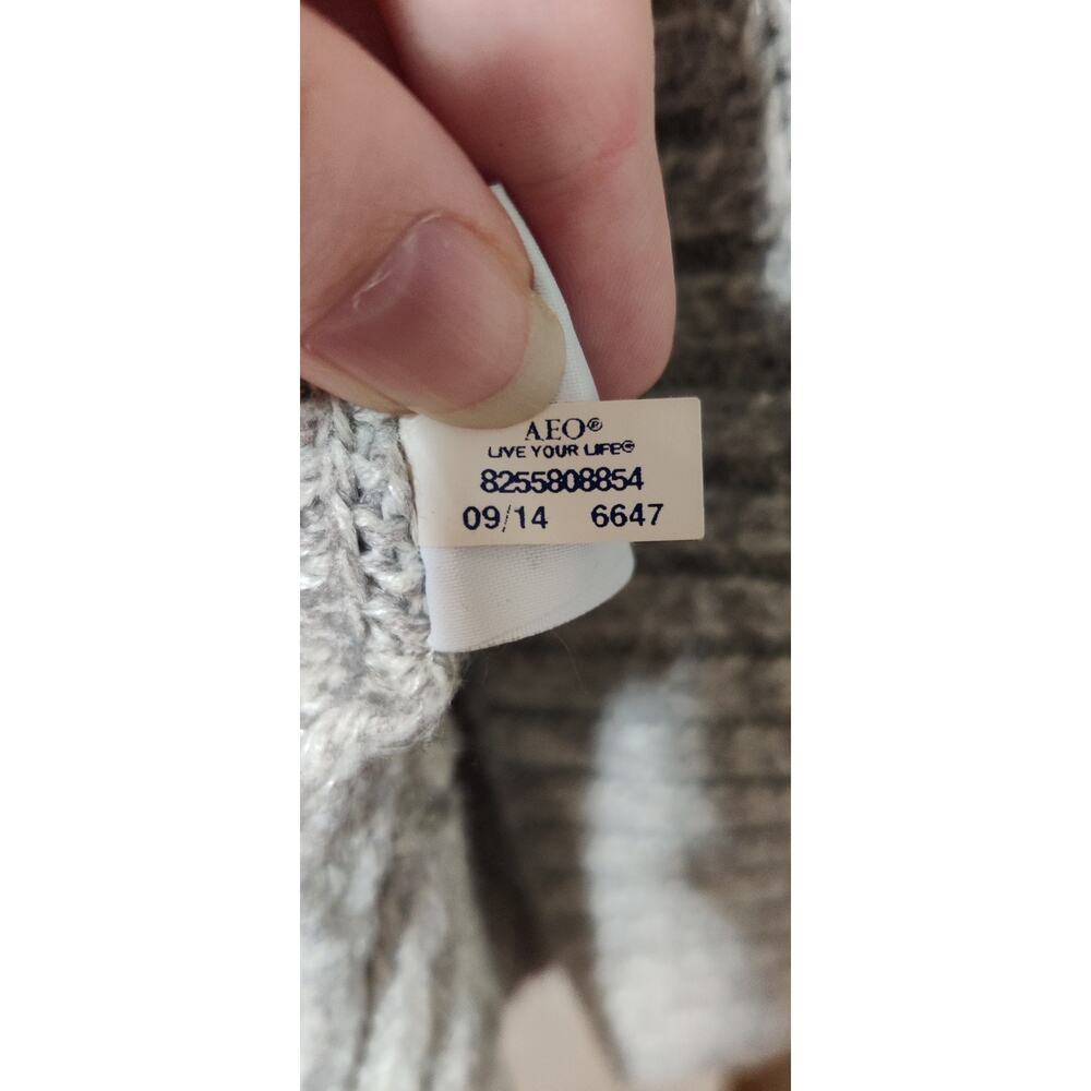 American Eagle Outfitters Southwest Pattern Grey Long Cardigan Size S Fair Isles - Picture 7 of 7